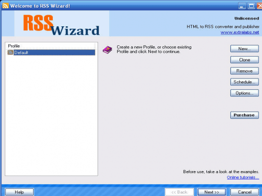 RSS Wizard Screenshot 1
