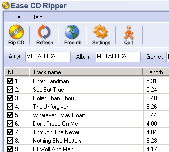 Ease CD Ripper Screenshot 1