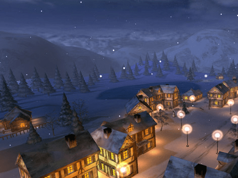 Winter Night 3D Screensaver Screenshot 1