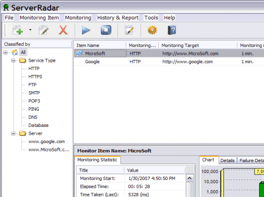 ServerRadar Server Monitor Screenshot 1