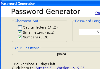 Password Generator Software Screenshot 1