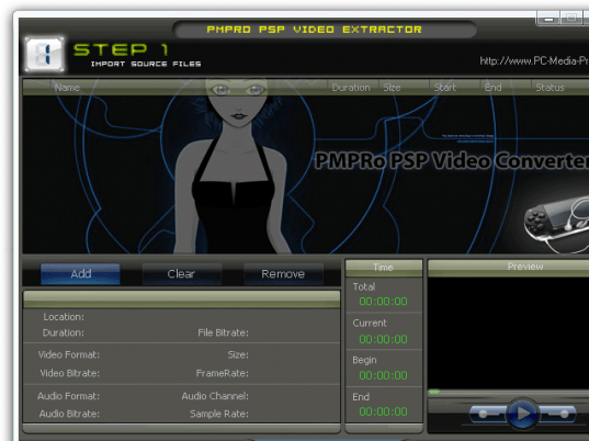 PMPro PSP Video Converter Screenshot 1