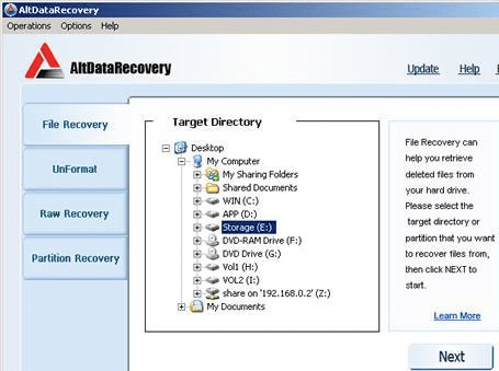 AltDataRecovery Screenshot 1