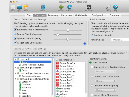 secureSWF for Mac OS X Screenshot 1