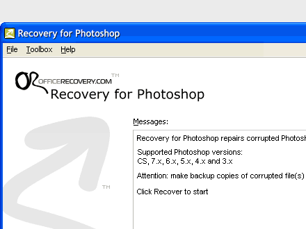 Recovery for Photoshop Screenshot 1