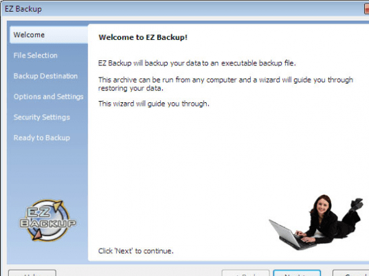 EZ Backup IE and Windows Mail Premium Screenshot 1