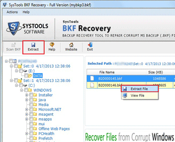 Repair BKF File Screenshot 1