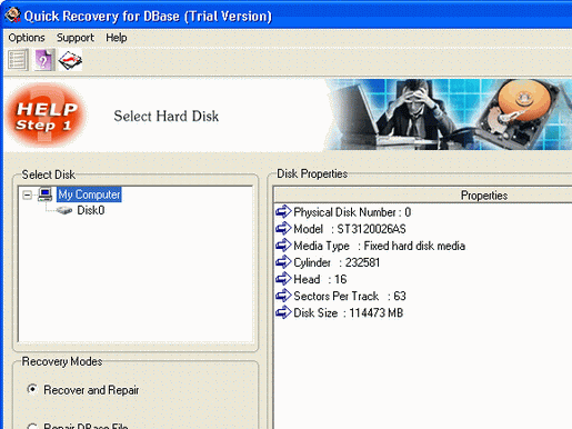 DBF Database Recovery Screenshot 1