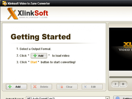 Xlinksoft Video to Zune Converter Screenshot 1