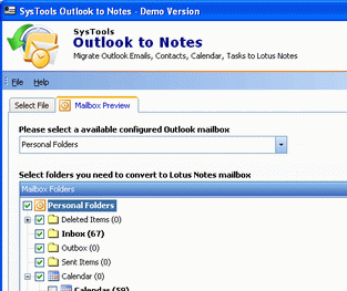 Convert Outlook Notes Screenshot 1