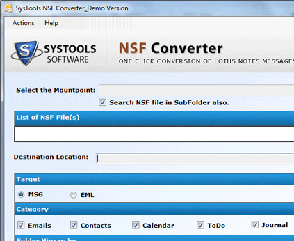 Convert NSF to EML Screenshot 1