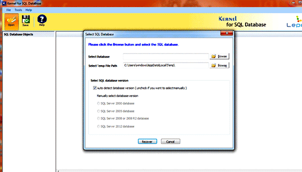 SQL Server Recovery Screenshot 1