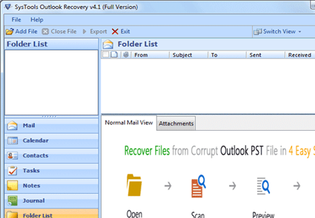 Repair MS Outlook Data Files Screenshot 1