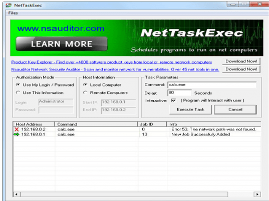 NetTaskExec Screenshot 1
