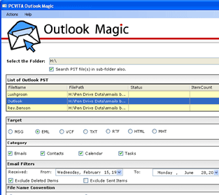 Extract Contacts From Outlook Screenshot 1