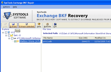 Recover MS Exchange Server Backup Screenshot 1