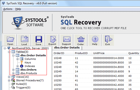 Recover Deleted SQL Database Tables Screenshot 1