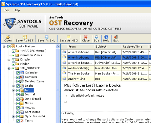 Restore Corrupt OST Files in Outlook Screenshot 1