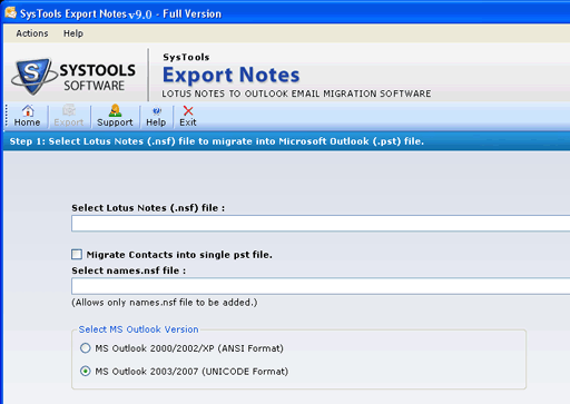 Lotus Notes Export Data Screenshot 1