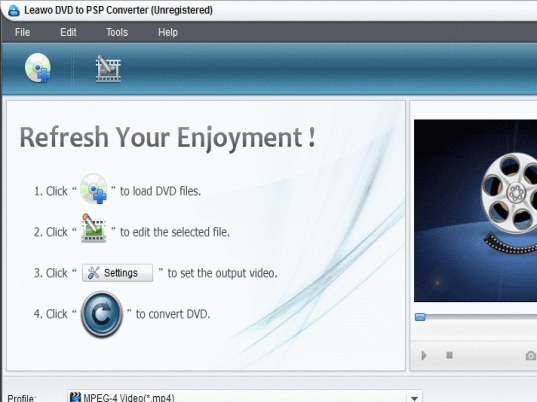 Leawo DVD to PSP Converter Screenshot 1