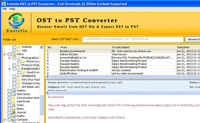 OST Restore Tool Screenshot 1