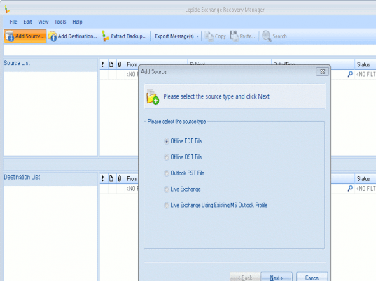 Exchange EDB File Repair Screenshot 1