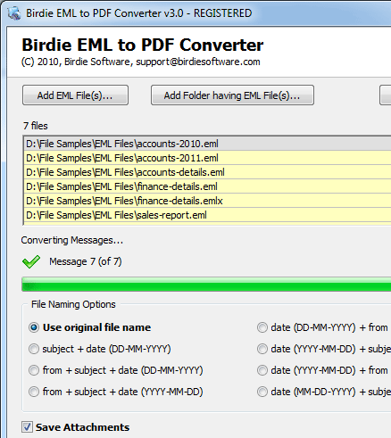 Convert EML Files to PDF Screenshot 1