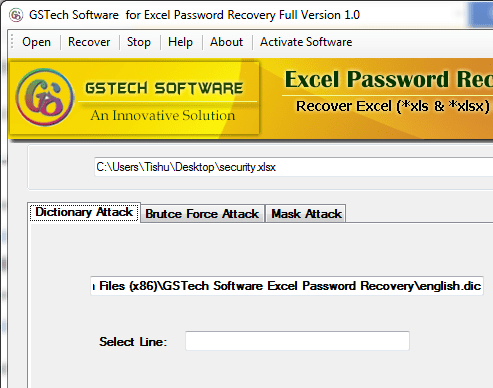 Excel Password Remover Screenshot 1