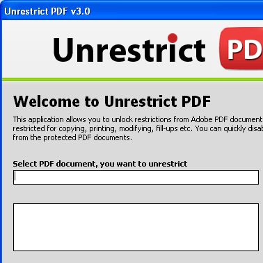 PDF Print Security Remover Screenshot 1