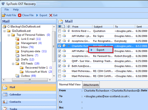 Import OST Mailbox to PST Screenshot 1