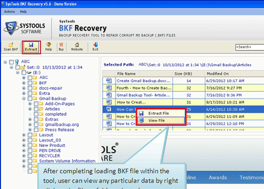 XP Backup Restore Tool Screenshot 1