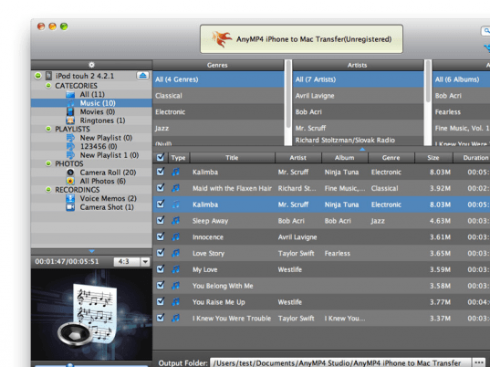 AnyMP4 iPhone to Mac Transfer Screenshot 1