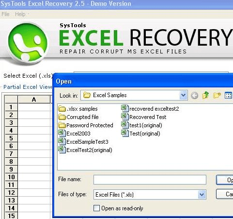 Excel File Data Recovery Screenshot 1