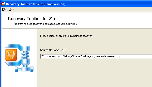 Recovery Toolbox for Zip Screenshot 1
