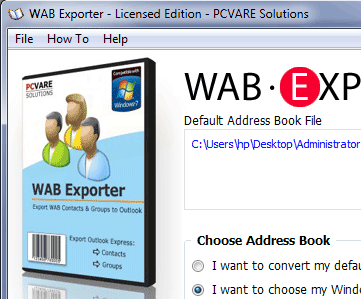 Importing WAB into Outlook 2007 Screenshot 1