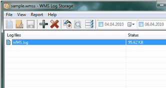 WMS Log Storage Screenshot 1