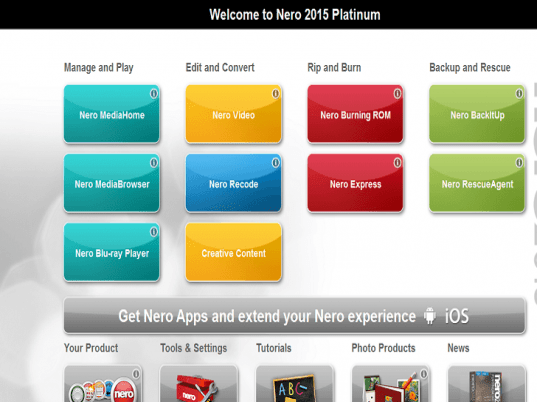 Nero 2015 Platinum Screenshot 1