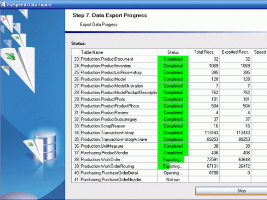 FlySpeed Data Export Screenshot 1
