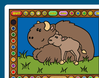 Coloring Book 10: Baby Animals Screenshot 1