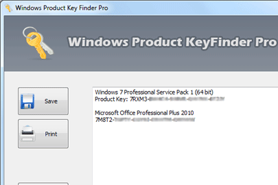 Windows Product Key Finder Professional Screenshot 1