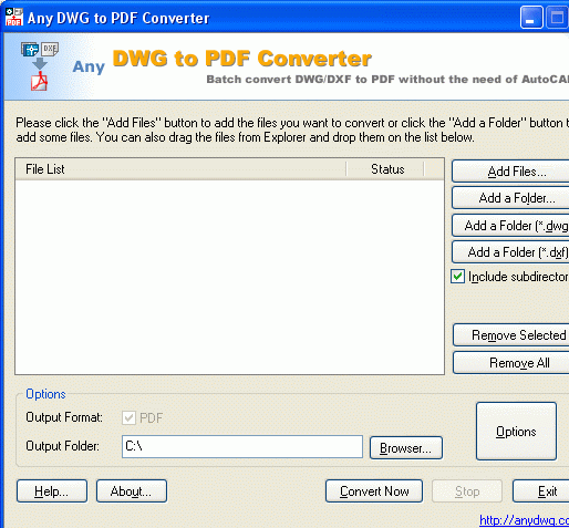AutoCAD to PDF Converter (CAD to PDF) Screenshot 1