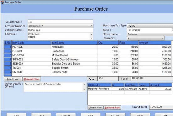 Bookkeeping Management Software Screenshot 1