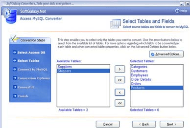 Access To MySQL Data Migration Tool Screenshot 1