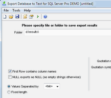 Export Database to Text for SQL server Screenshot 1