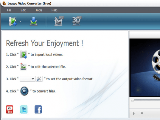 Leawo Free FLV Converter Screenshot 1