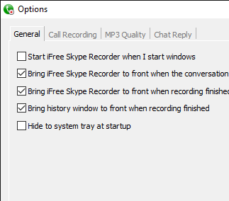 iFree Skype Recorder Screenshot 1