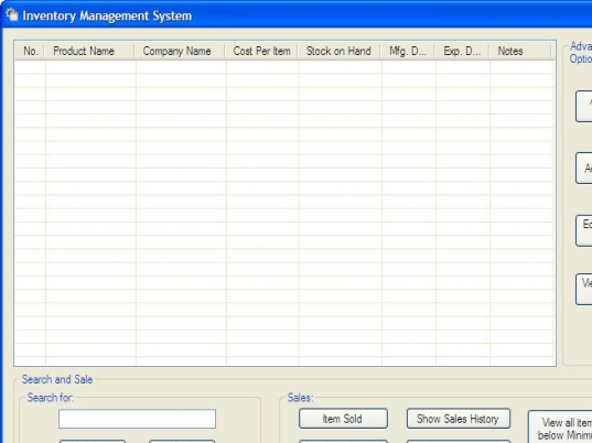 Inventory Management System Screenshot 1