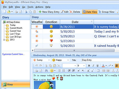 Efficient Diary Pro Screenshot 1