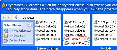 Cryptainer LE Free Encryption Software Screenshot 1