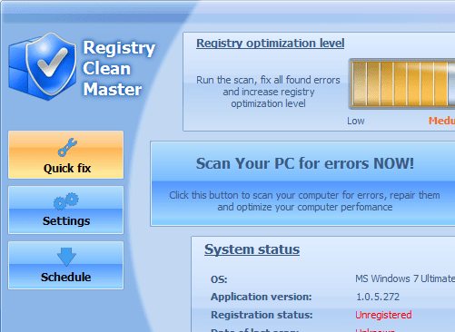 Registry Clean Master Screenshot 1